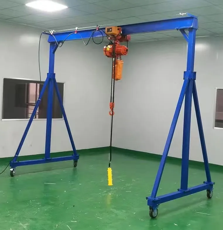 Factory Direct Sale 01  5-ton-mobile-gantry-crane rubber wheel gantry crane 1ton gantry crane
