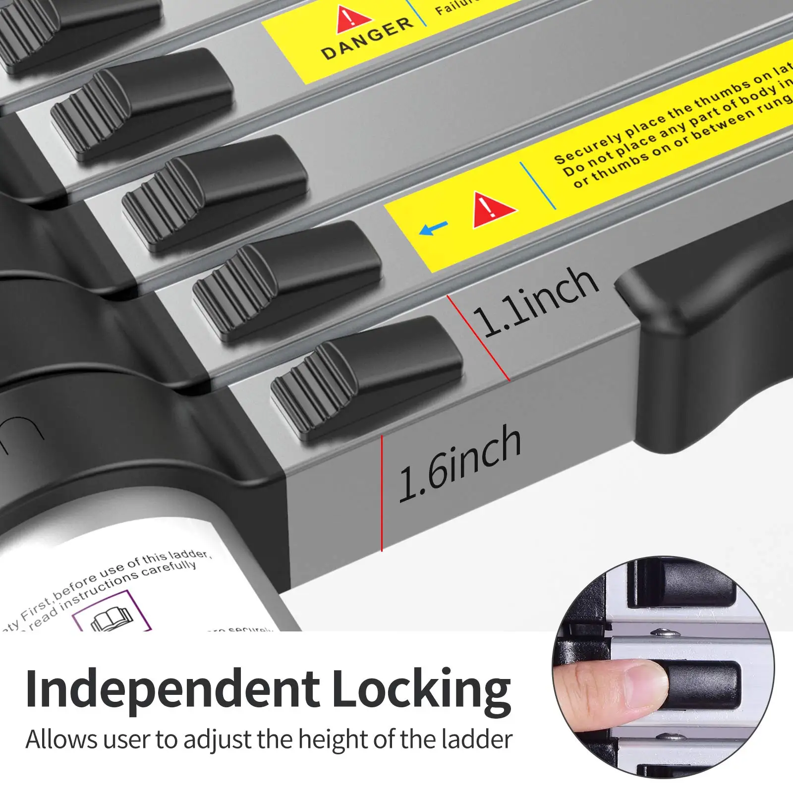 Super Quality Folding Step Manufacturers Loft Retractable Foldable Aluminum Telescopic Ladder