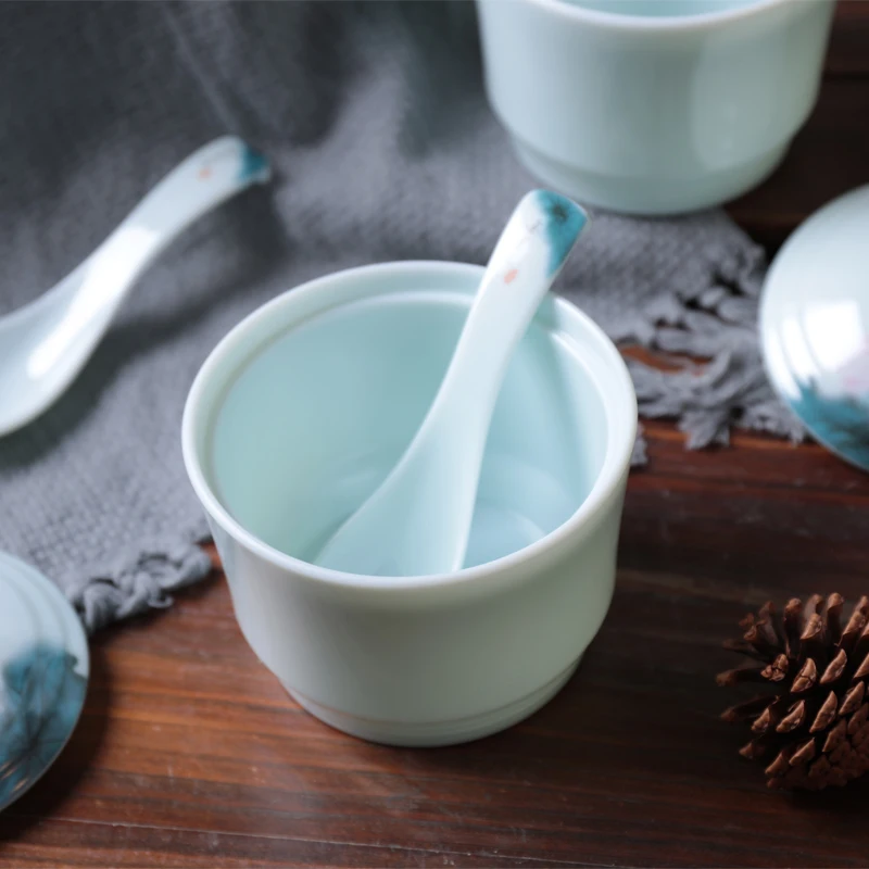  High quality chinese style plastic small pot melamine stewing soup stock with lid for home