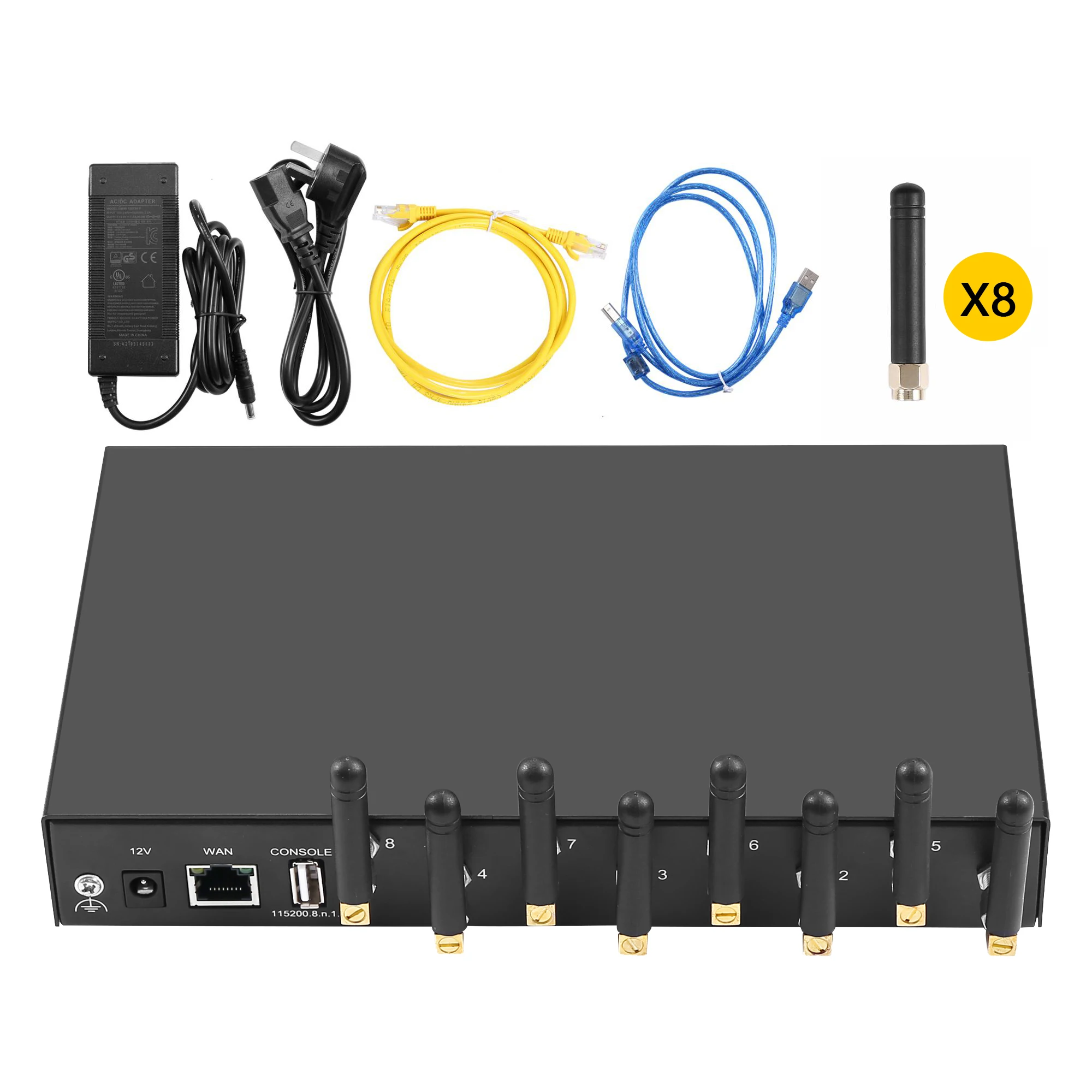 SK-GoIP Gateway 8-8 4g gsm Modem 8 Ports for Bulk SMS&Call Termination  SIMBox VoIP Products 2g&3g&4g SMPP API