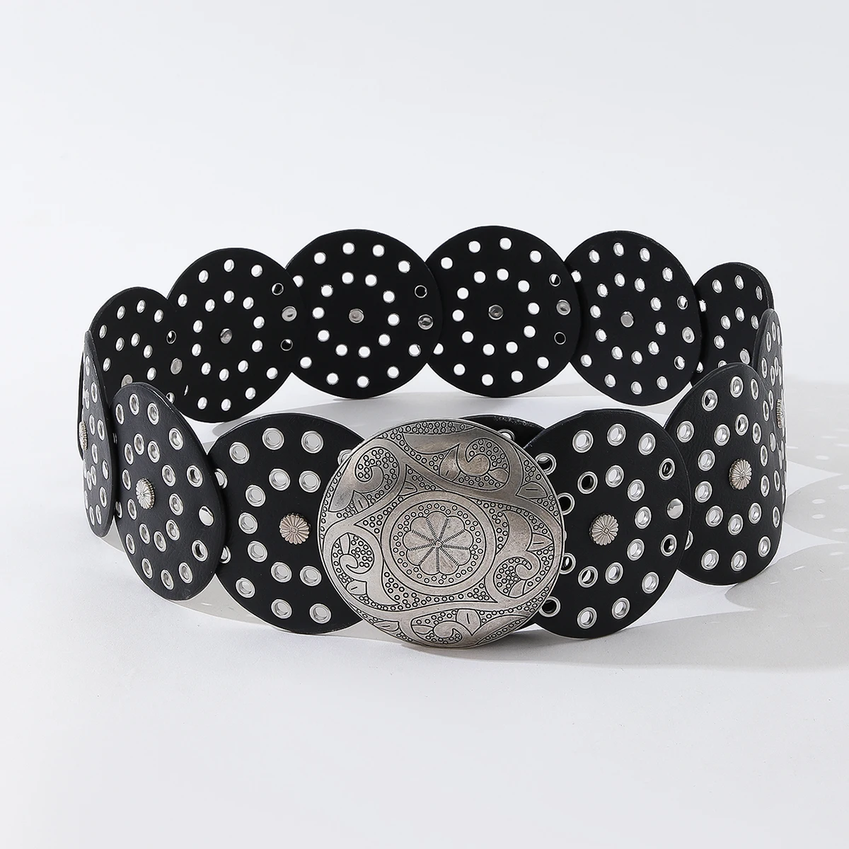 Новый Стиль Женский Регулируемый пояс с круглыми пряжками Заводская распродажа