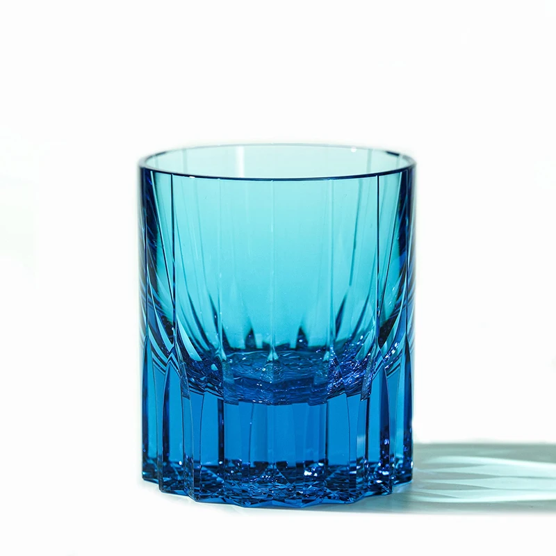 Luxury Lead Free Crystal Whiskey Glass Hand Carved Edo Kiriko Glasses 260ml/8oz for Christmas gift