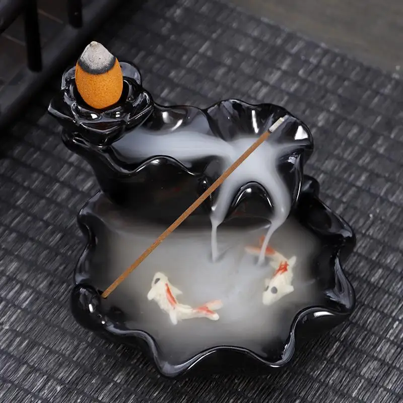 YunJing ceramic backflow incense burner new bergamot rockery home line road office ornaments fac