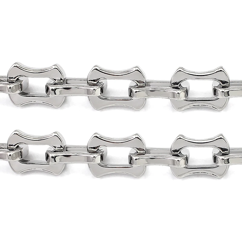 New Creativity  luxury chain 17mm and 13mm necklace luxury Stainless steel link Necklace For Women  Classic 47cm necklace