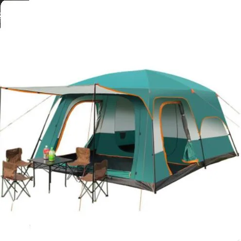 Factory Manufacture 8 10 12 Persons Instant Set Up Waterproof Big Family Large Space Outdoor Camping Tent For Sale B-WH004