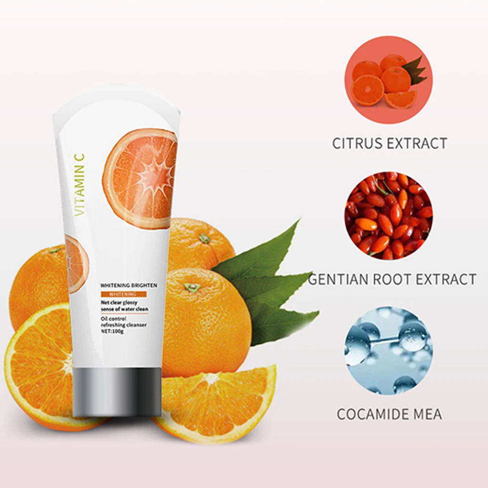 Contains Natural Citrus Extract Moisturizing Deep Cleaning Oil Control Refreshing Citrus Vitamin C  Amino Acid Facial Cleanser