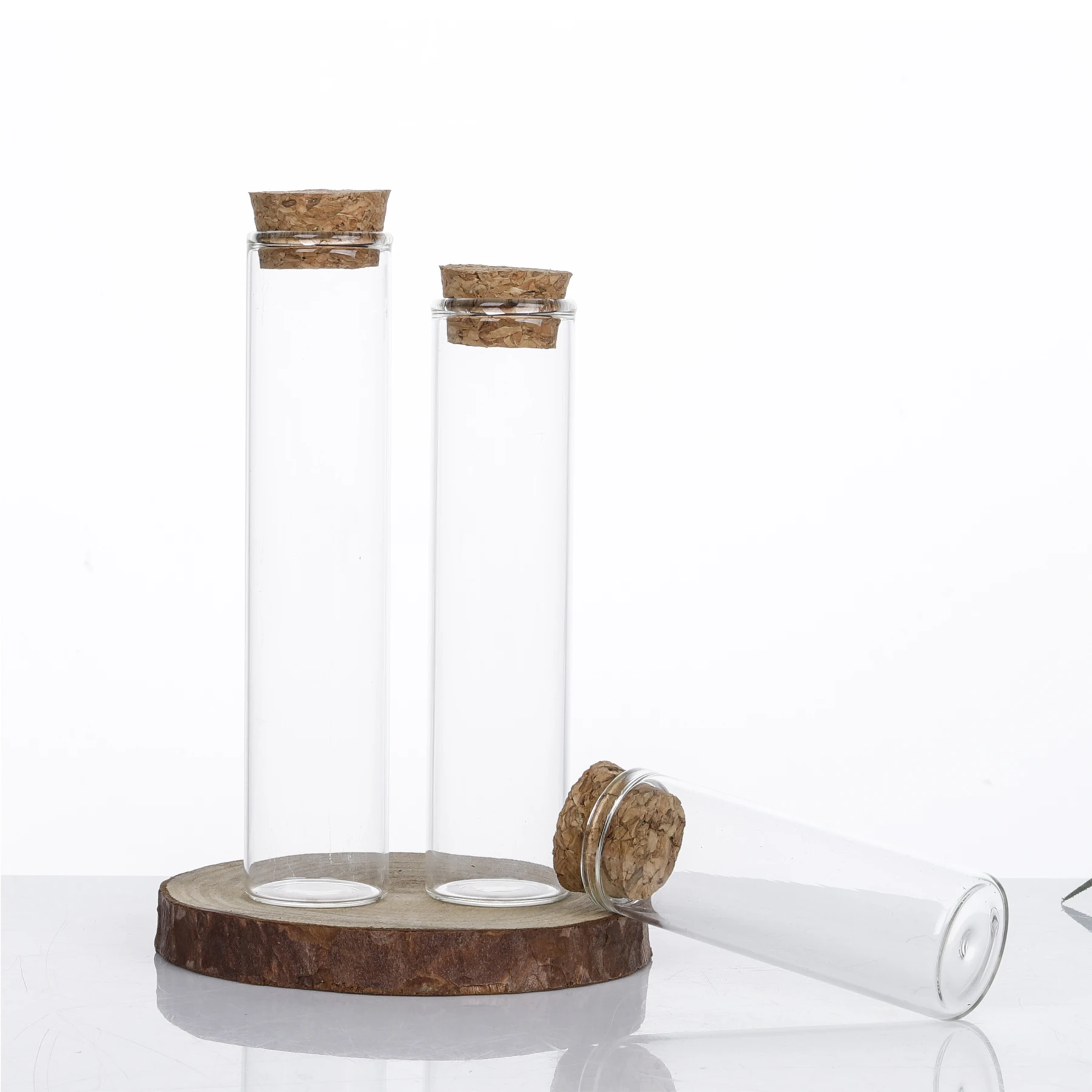 Mini Glass Jars Eco-friendly glass tea test tube with cork