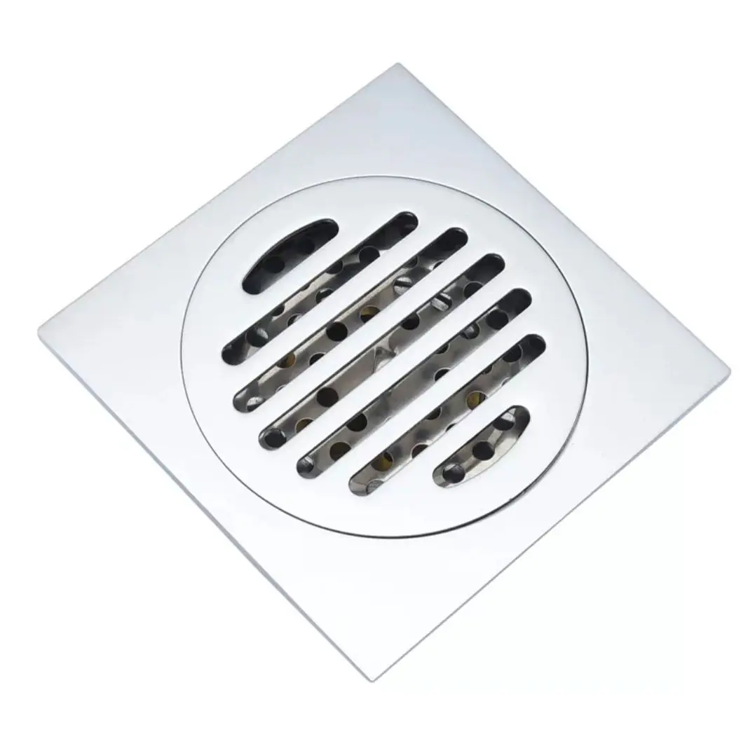 Hot Sales Brass Floor Drain Mondeway Kitchen and Bathroom 4 Color Drain 10*10cm square