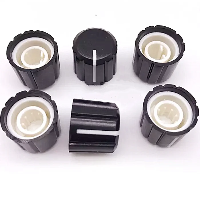 15*13.6mm plastic knob for 6mm 4.5mm D shaft 6mm knurled shaft