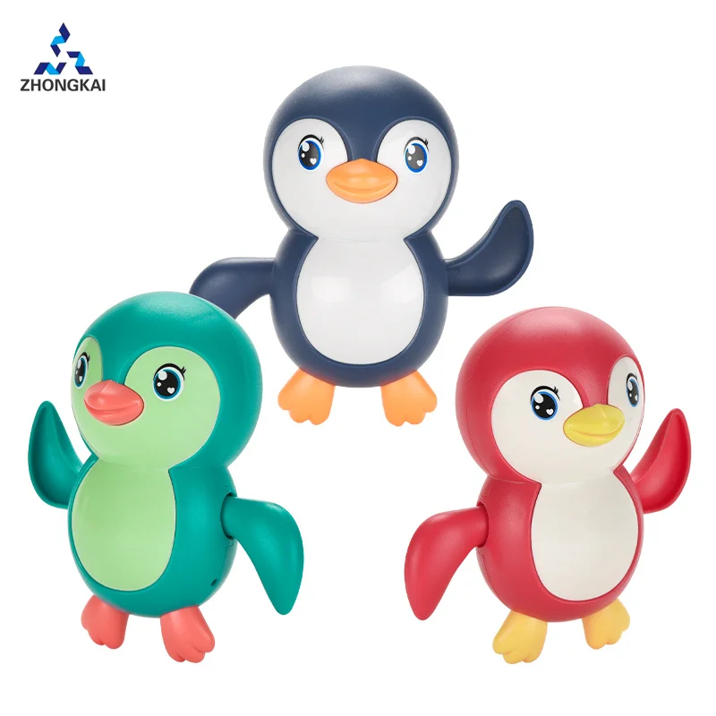 New Product Kids Funny Bath Play Toys Lovely Cartoon Design Swimming Penguin For Baby