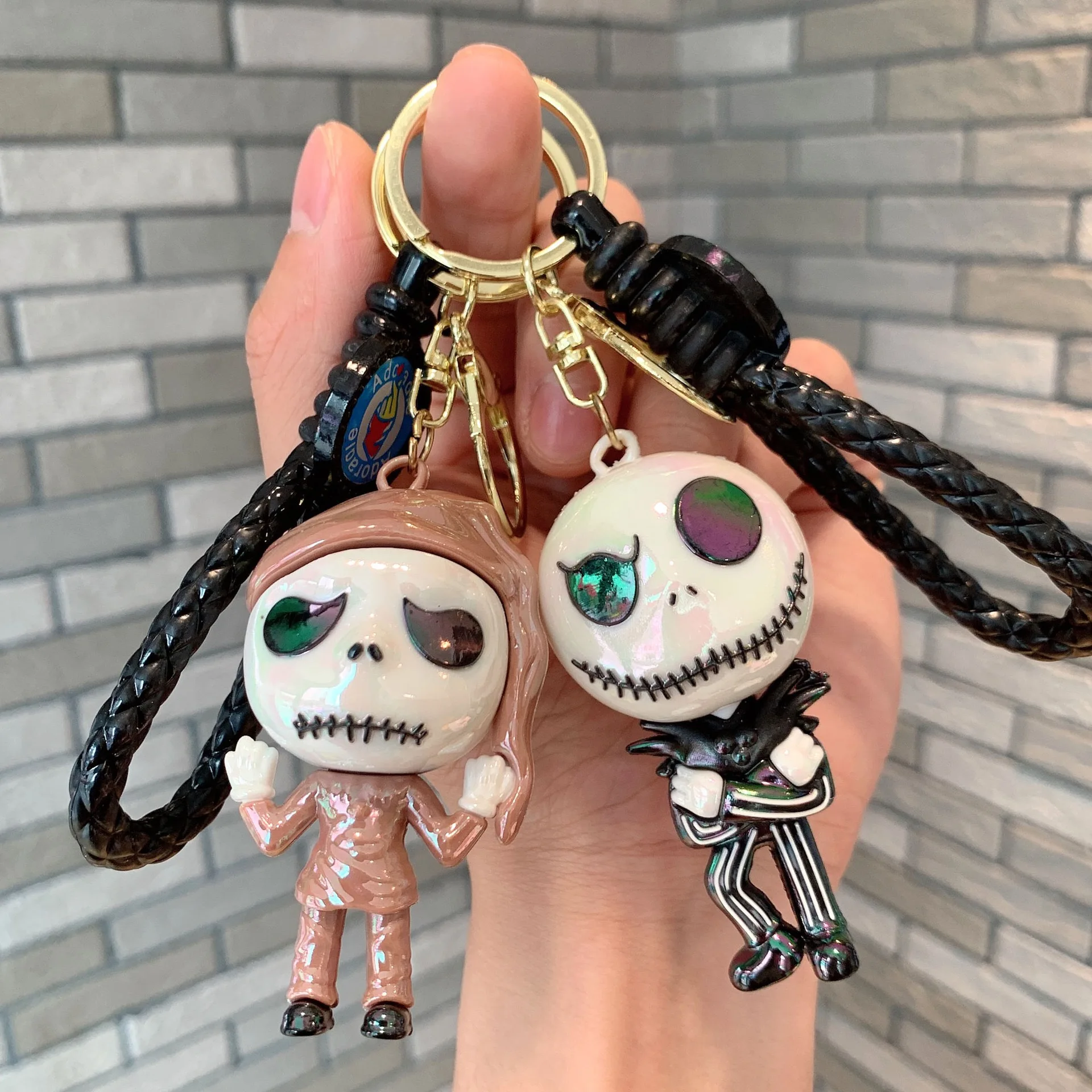 Halloween Keychain Creative 3D Cartoon Funny Pumpkin Skeleton Keychain Silicone PVC Ghost Doll Gift Promotional Keychains