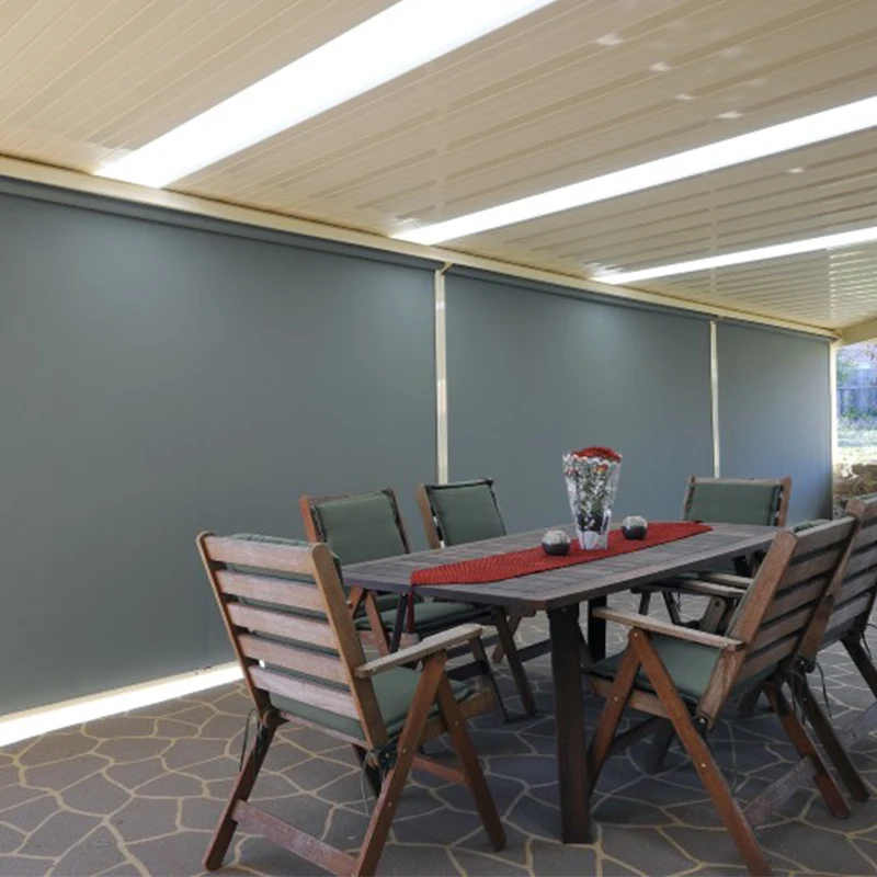 High Quality Waterproof Clear Pvc Outdoor Blind Transparent Zipper Track Roller Blind