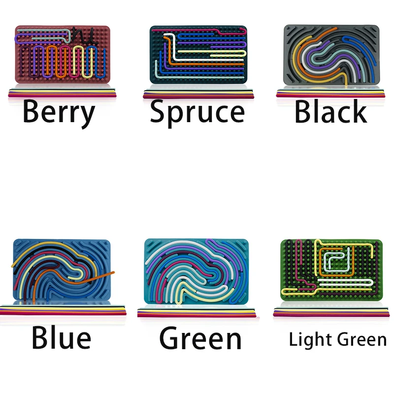 Sensory Activity Board Silicone Fidget Toy for Calming Stress Anxiety ADHD Autism Silent No Mes Kids 3+ & Adults