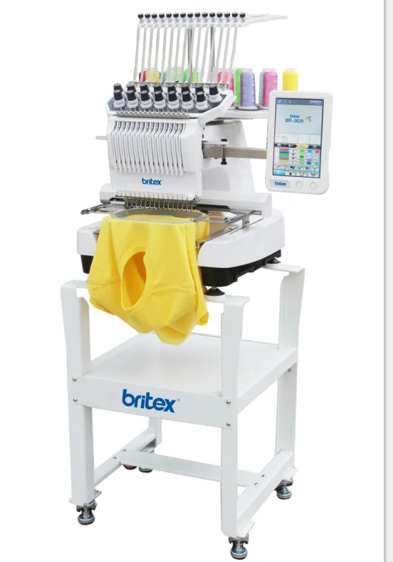 
BR-3620 Single Head 15 Needles China Flat T-shirt Hat Embroidery Machine Computerized Embroidery Machine 