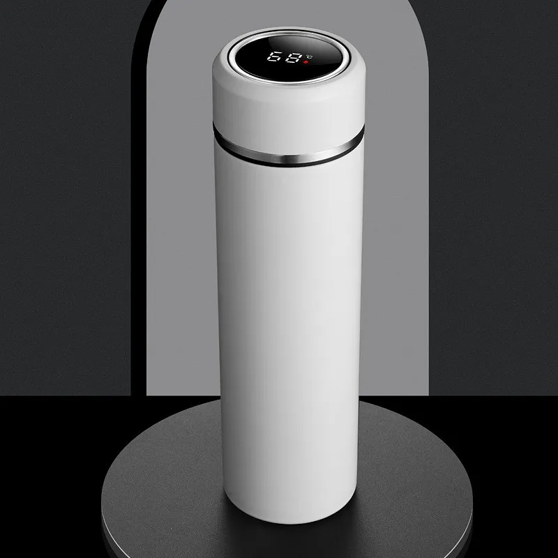 Custom logo 500ml Smart Water Cup vacuum Stainless Steel Bottle with Digital LED Temperature Display water bottles With lid