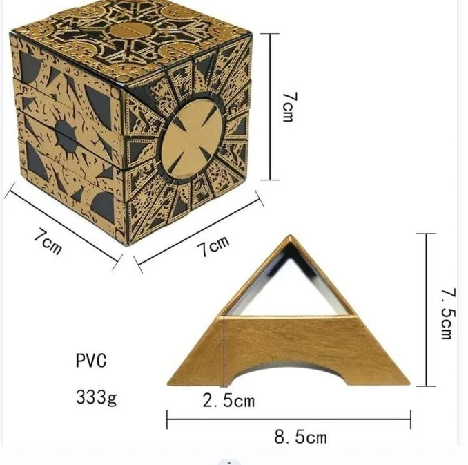 2023 New Product Hellraiser Puzzle Box Solid Lament Cube Foil Originator Horror Cosplay Prop