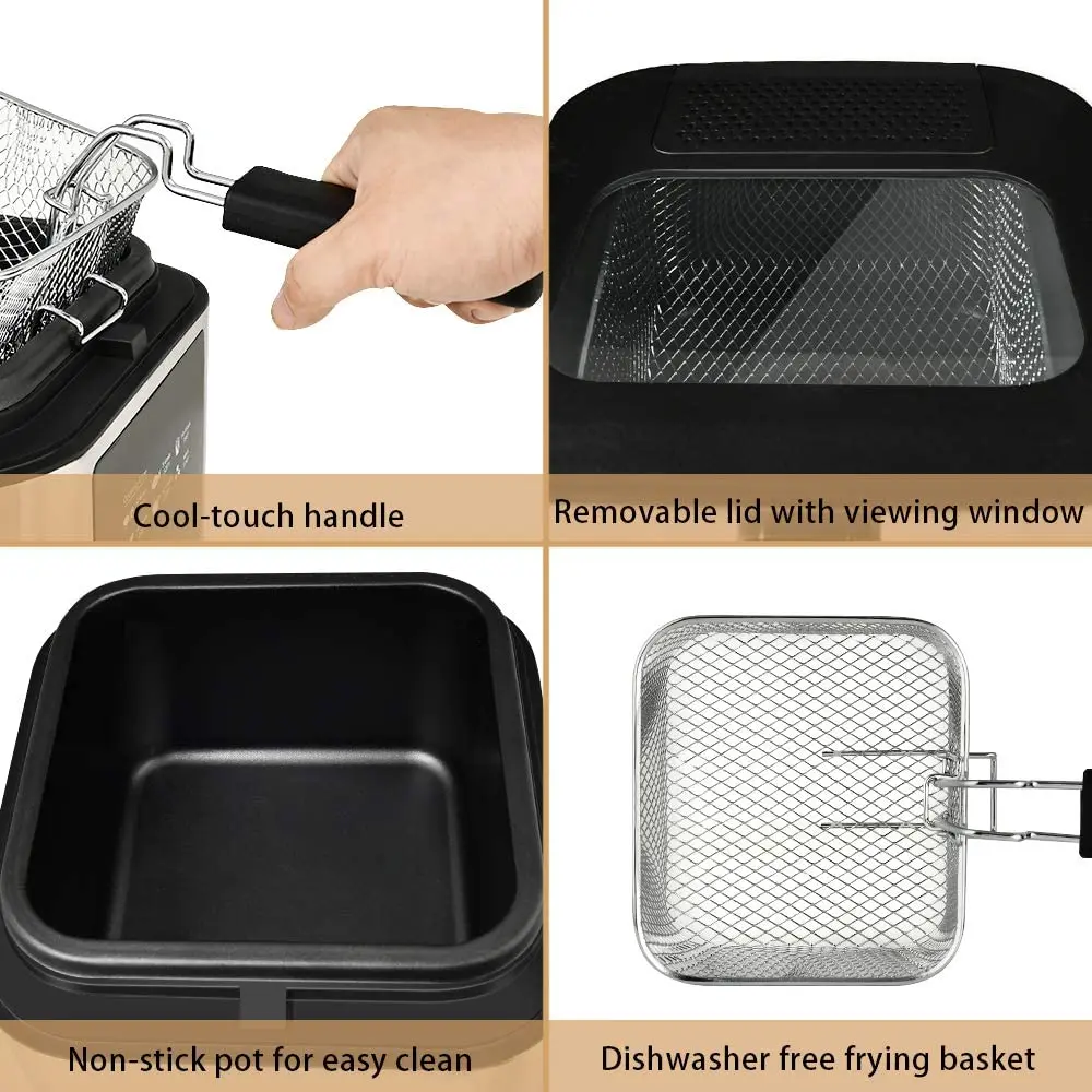 2.5L Electric deep fryer with digital control