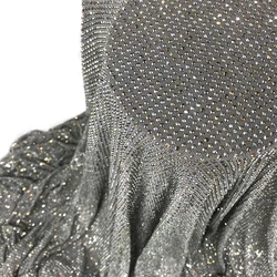 F002 New Rhinestone Fabric Pearls Stretch Rhinestone Mesh Fabric Crystal For Clothing Fabric