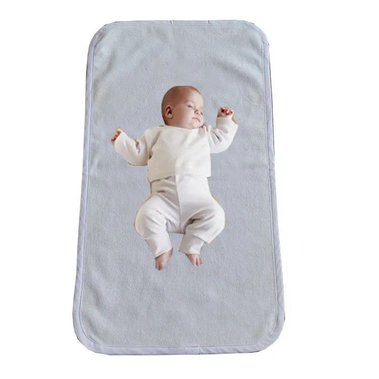 Factory wholesale washable waterproof  TPU terry and printing fabric portable baby changing mat diaper bag diaper pad