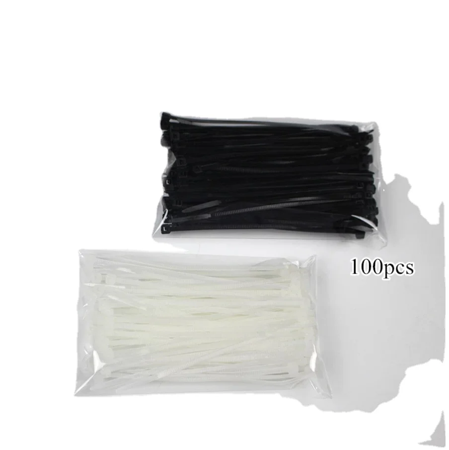 LDDQ 300 Pcs 3 size Black White Self Locking Nylon Wire Cable Zip Ties Cable Wire Ties Plastic Zip Tie Set 3*100 3*150 4*200 (1600456252336)