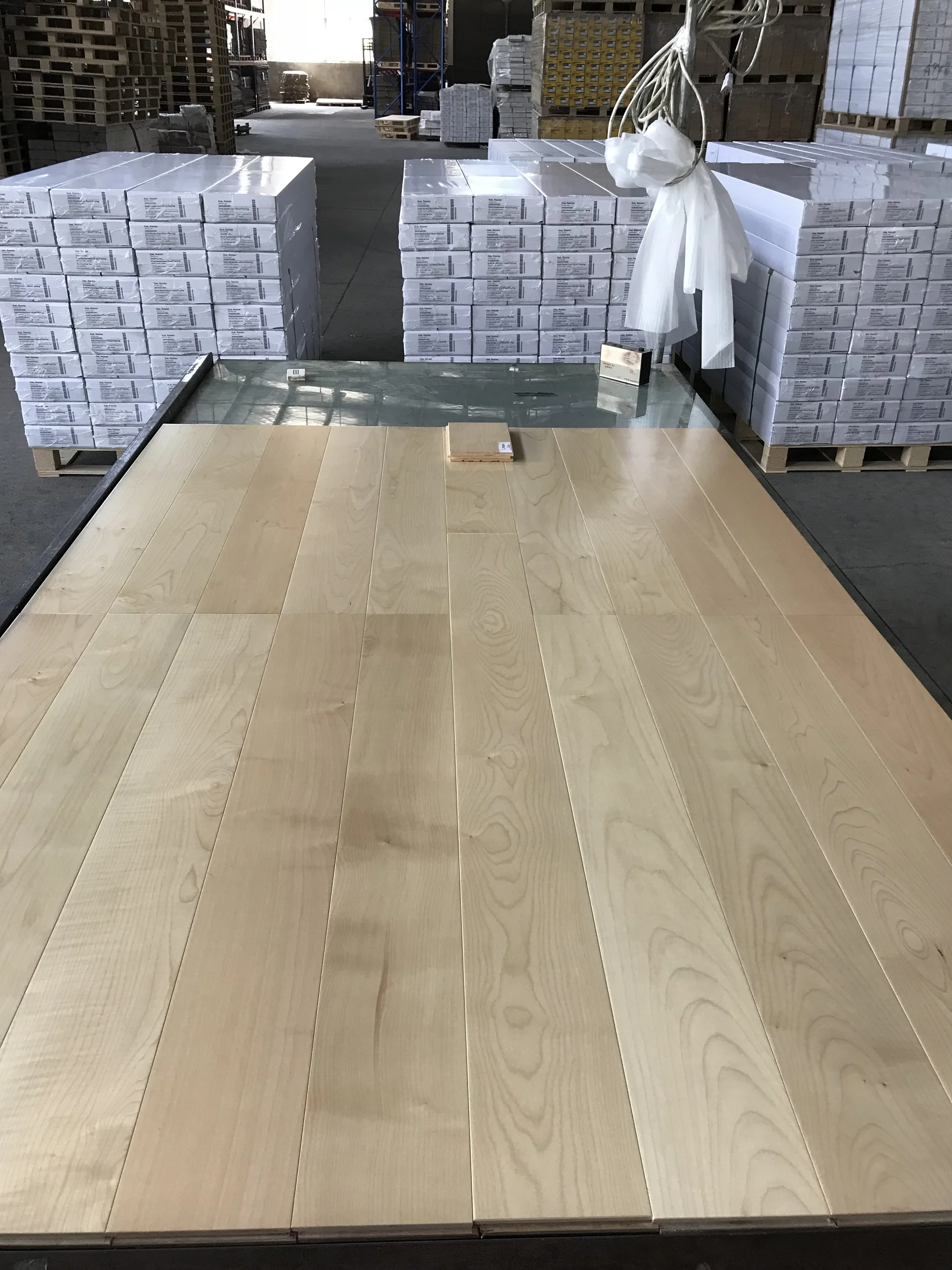 Jesonwood super flat engineered Canadian maple AB grade flooring