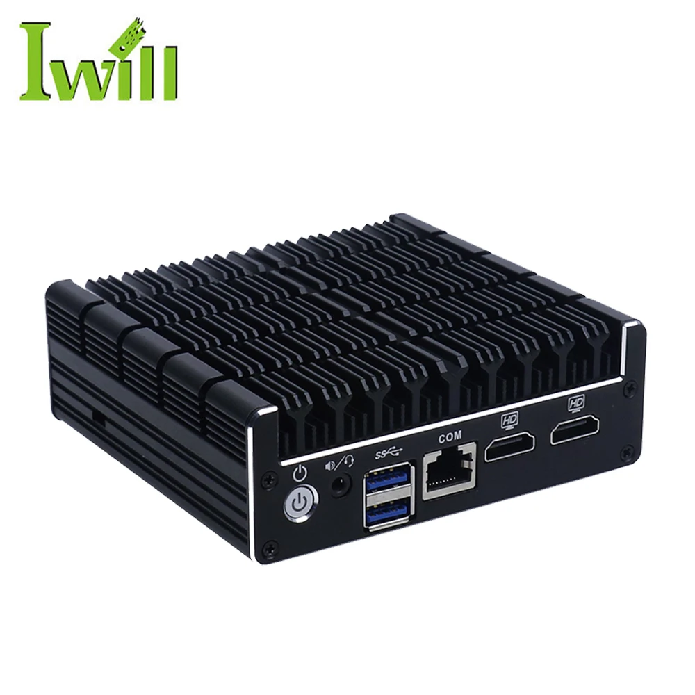 Тонкий клиент Qual Core J3060 CPU 8G DDR3L 2 порта Ethernet брандмауэр устройство с поддержкой Linux Os