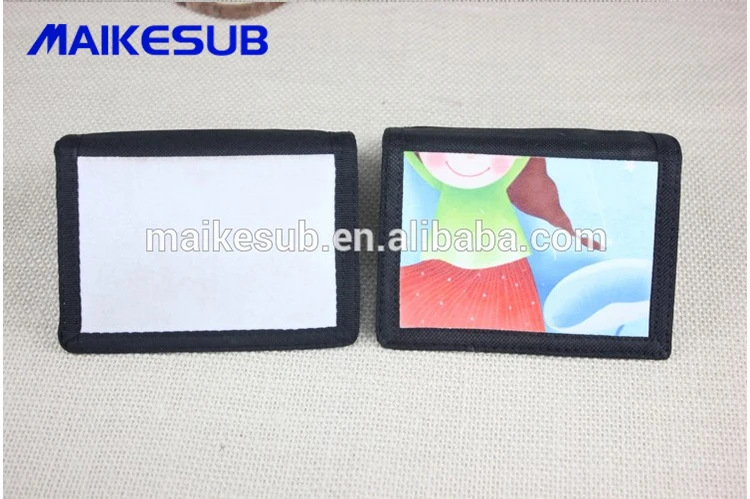 Advertising Sublimation Black Custom Logo Wallet for kids