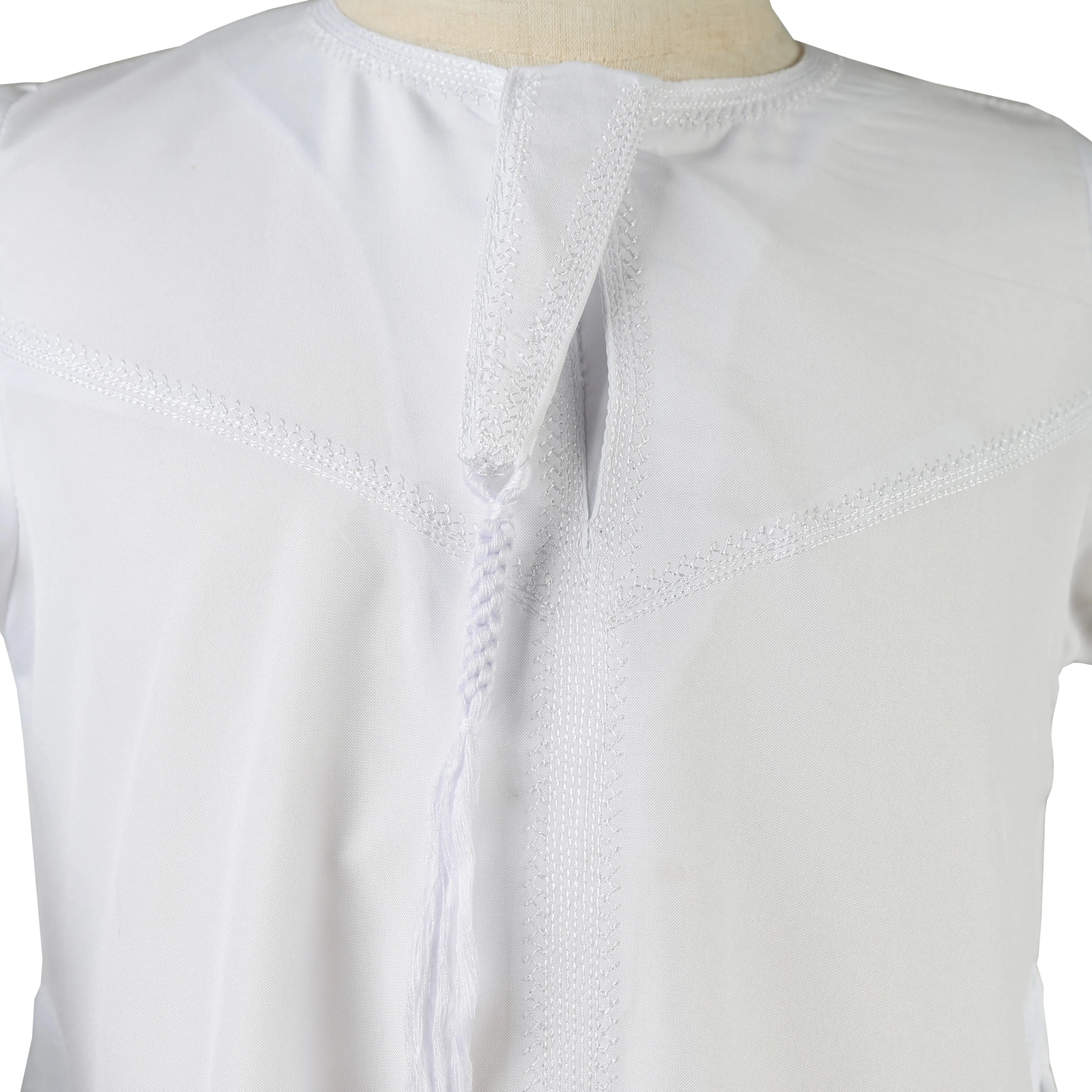 Embroidered Omani Style Long Sleeve Muslim Male Dress Kaftan Djellaba Jubbah Boy Islamic Clothing For Ramadan Eid Mubarak