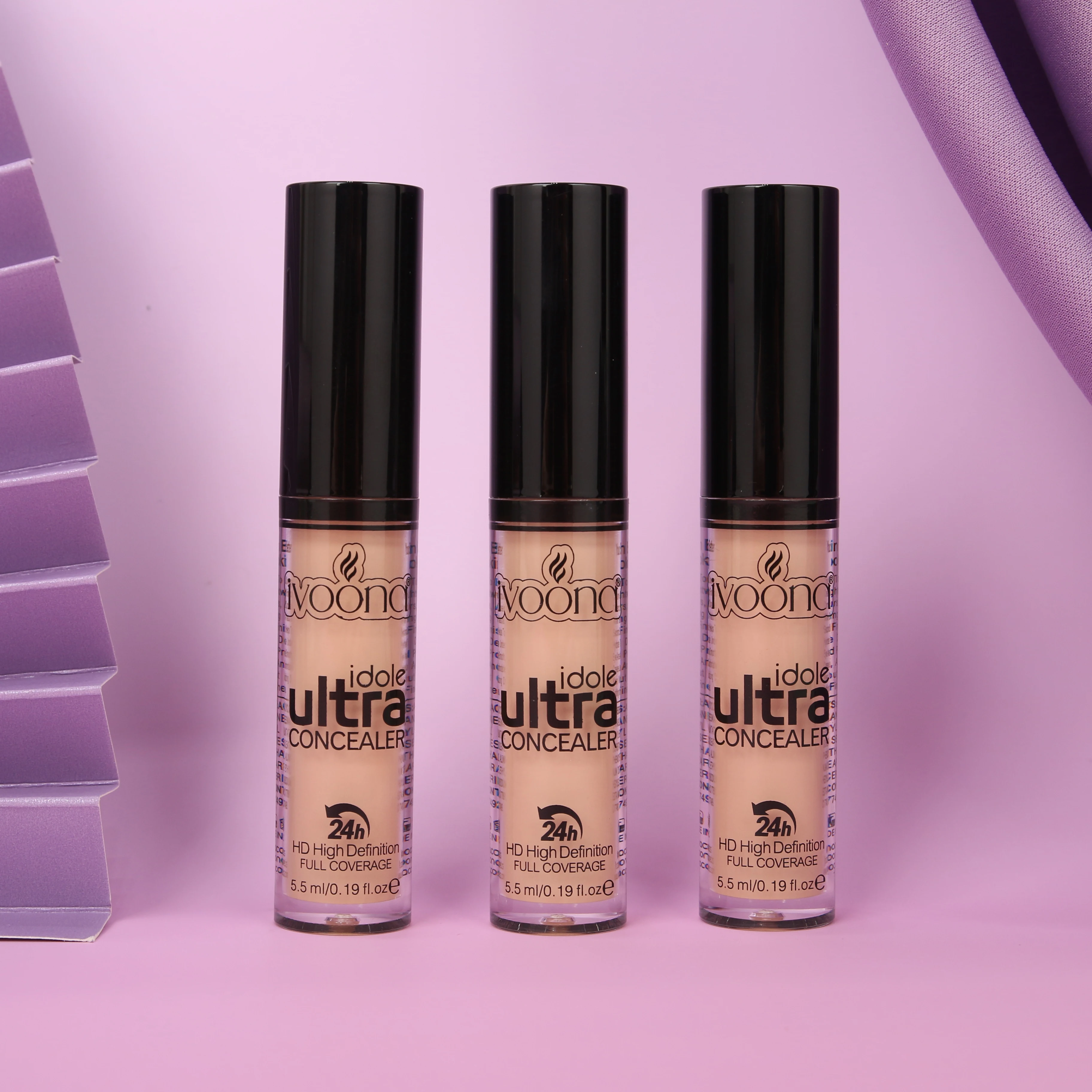 Full Coverage Mineral Concealer Long Lasting Liquid Formula with Labeling Pattern