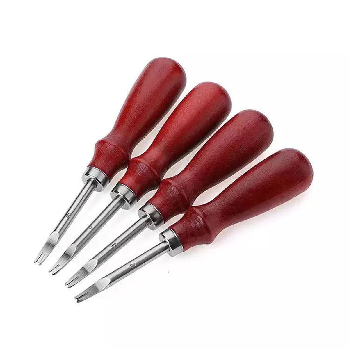 Wooden Handle Leather Craft DIY Hand Made Tools Handmade Chamfering Knife Trimming Knives Manual Edger Leather Edge Beveler