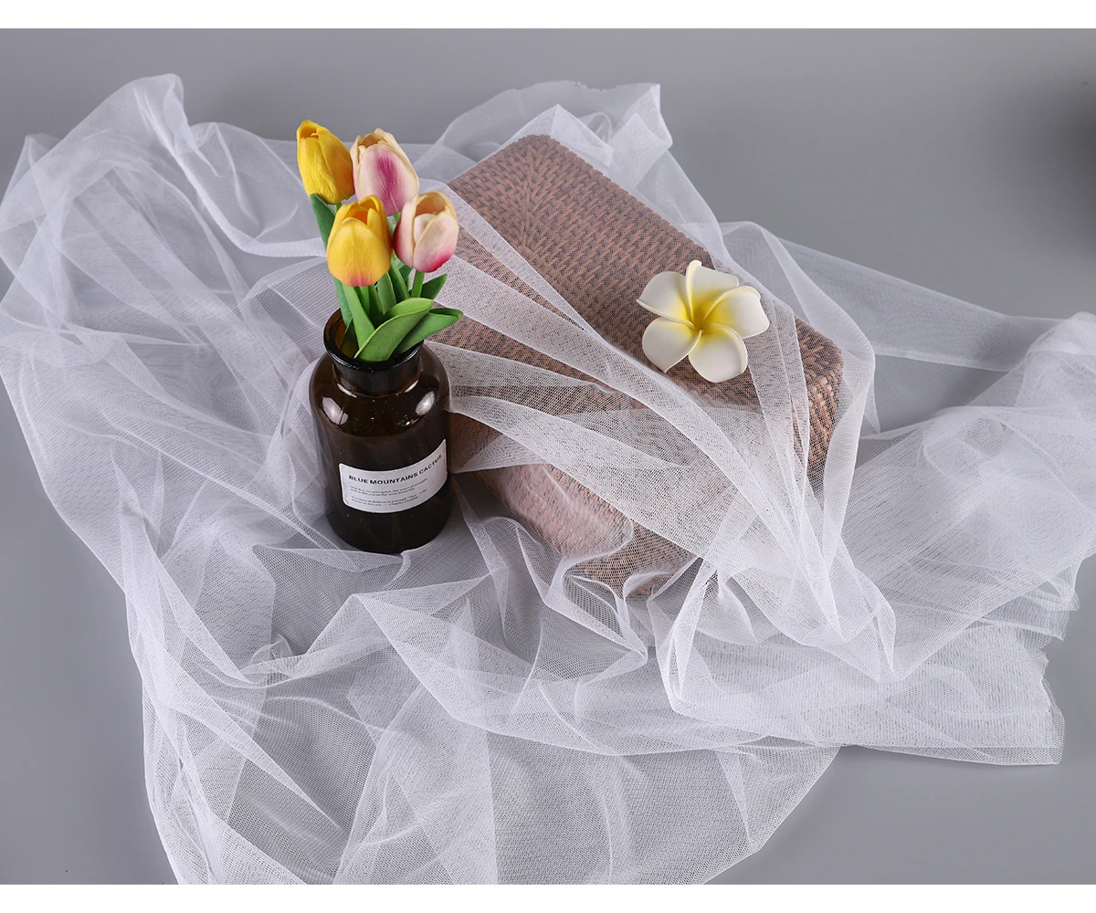 Transparent Plain Mesh Material Good Elasticity Mosquito Netting Garden Protect Insect Bird Barrier Net Mesh Fabric