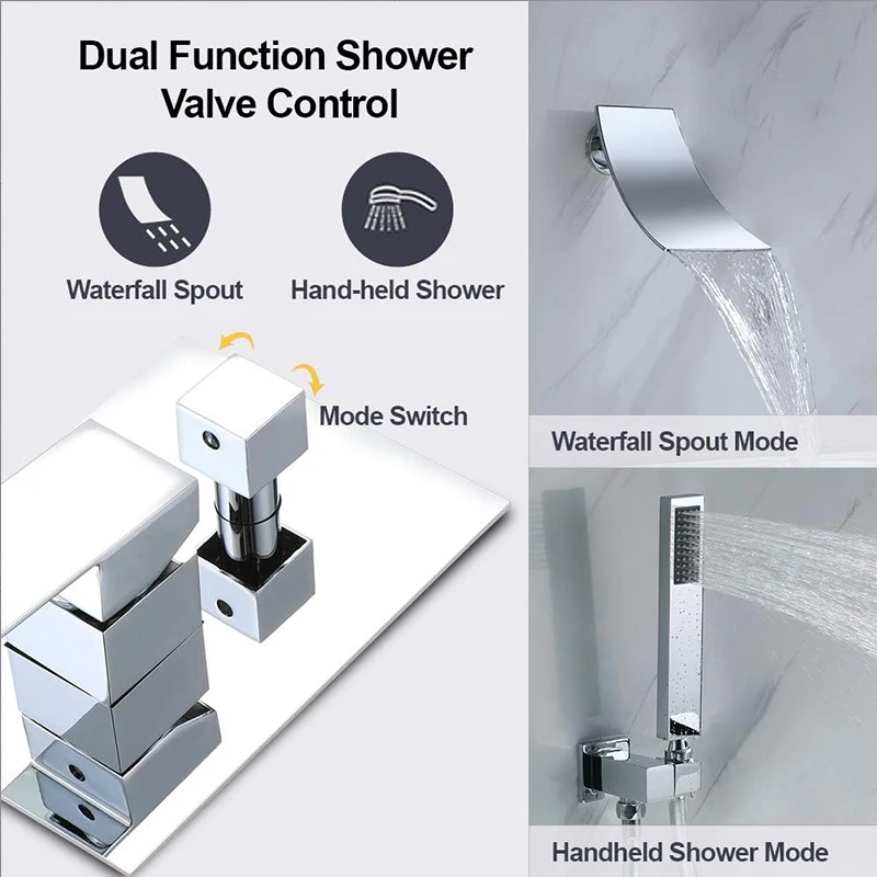 2 in 1 Two FunCtion Smart Wenzhou Korean Shower Set System Nozzle Hot and Cold Bronze SPA Bathtub Shower Set