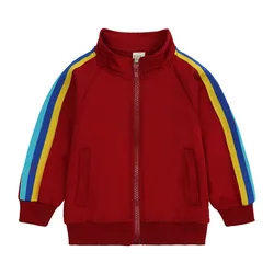 2021 customize fashion spring two pieces frnch terry cotton Kids Tracksuit children