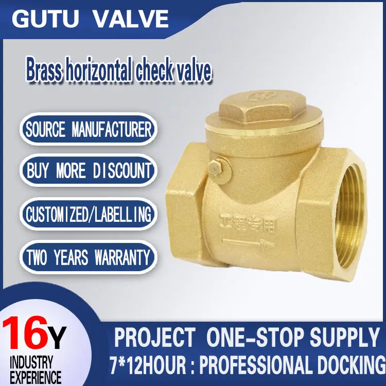 2023 Newest DN15-100 Full Brass Check Valves Water Oil Gas Horizontal Mini Check Valve