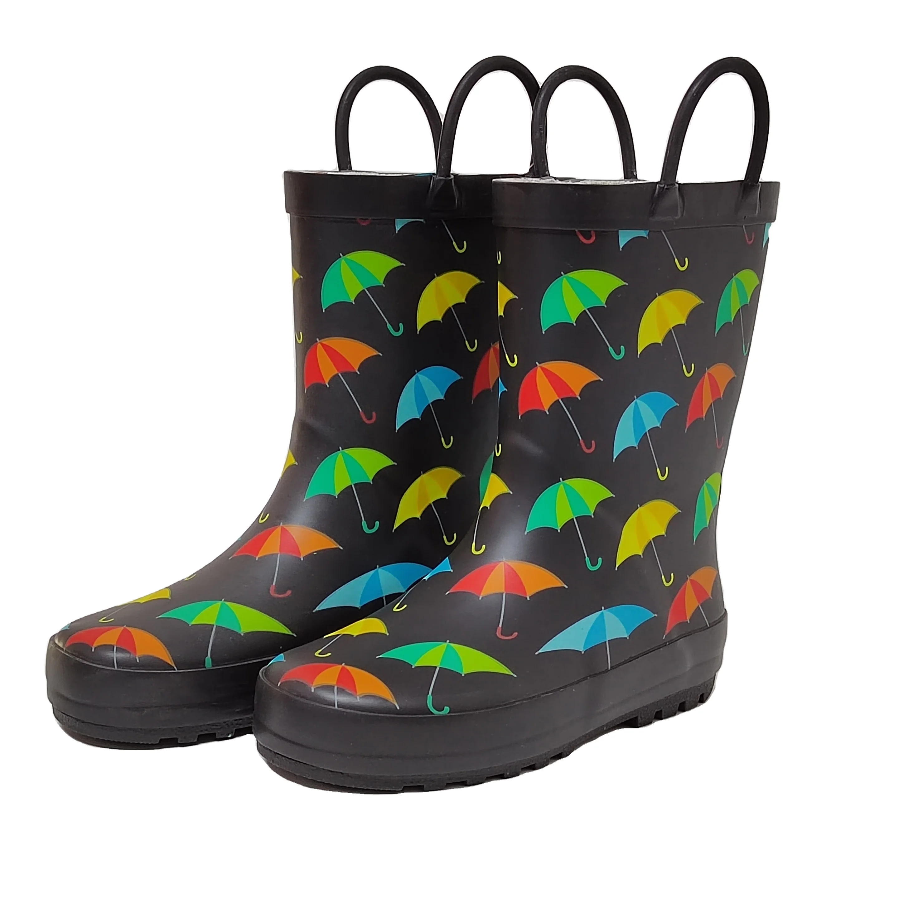 the most popular design umbrella printing color lining rubber wellies for children