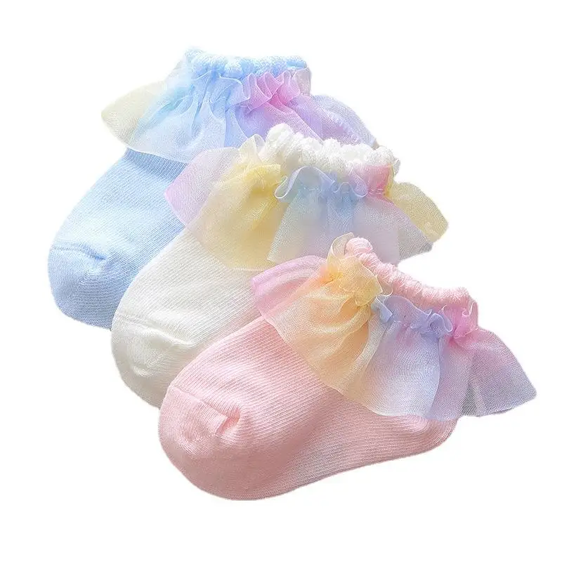 Cartoon Comfortable 100% Cotton Breathable Quick Dry Anti-Foul Baby Bow Socks