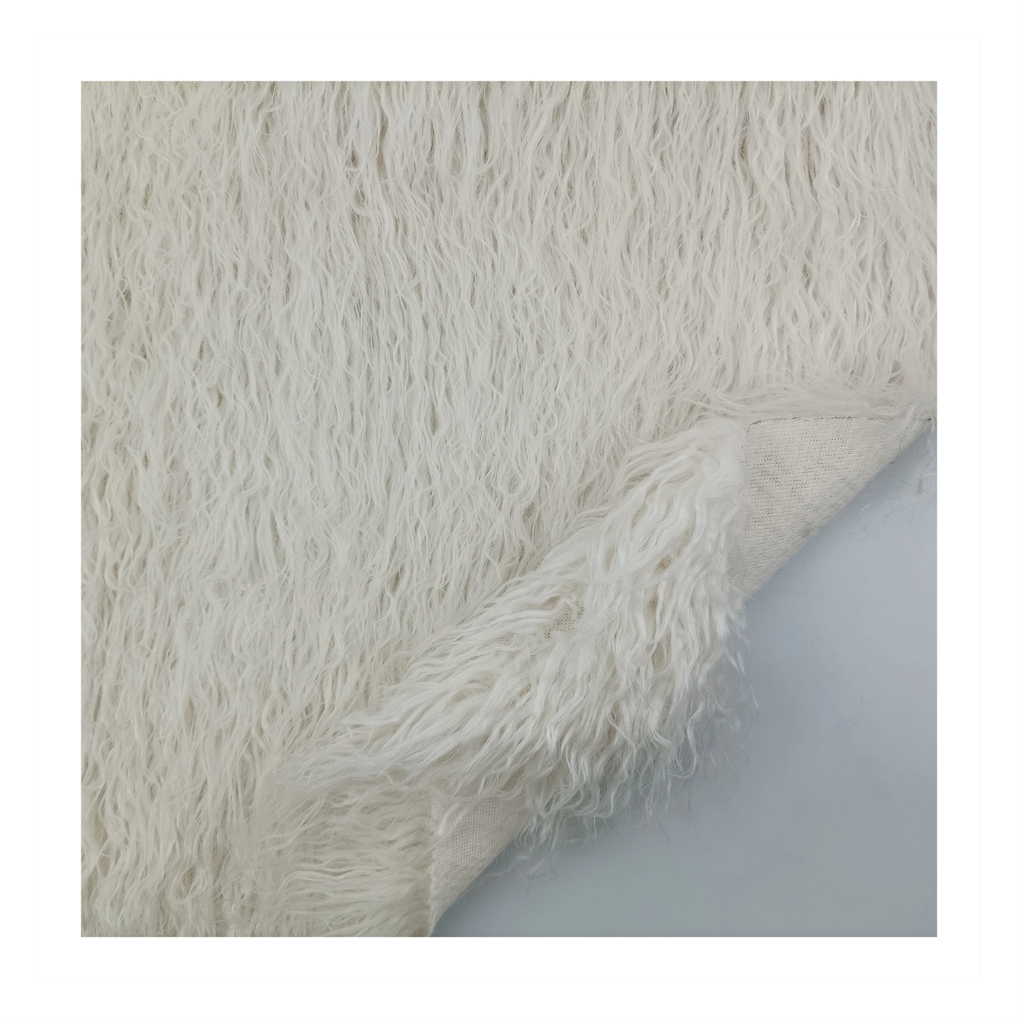 High Quality Long Pile Mongolian Sheep High Pile Faux Fur Fabric for Garment/Hometextile/Toys