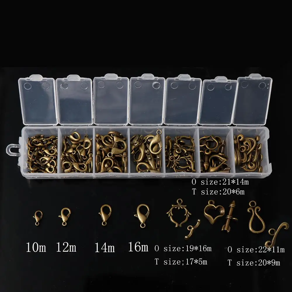 Mix 7 Styles White K Ancient green OT Buckle Copper Code Pendant Hook Lobster Buckle Jewelry Accessories & Findings