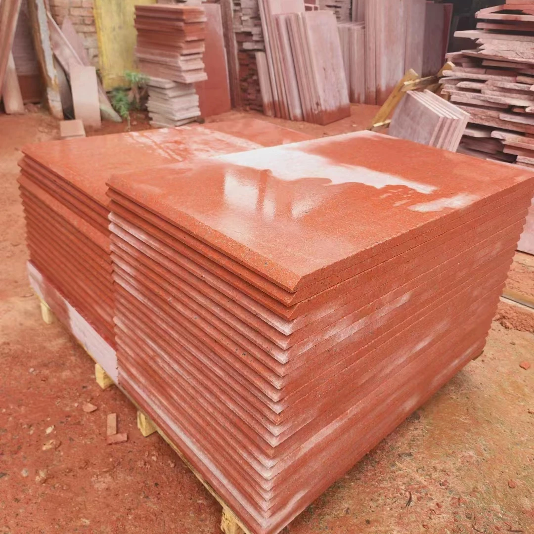 Natural  Sichuan Red Granite Polished Slabs for Wall Cladding