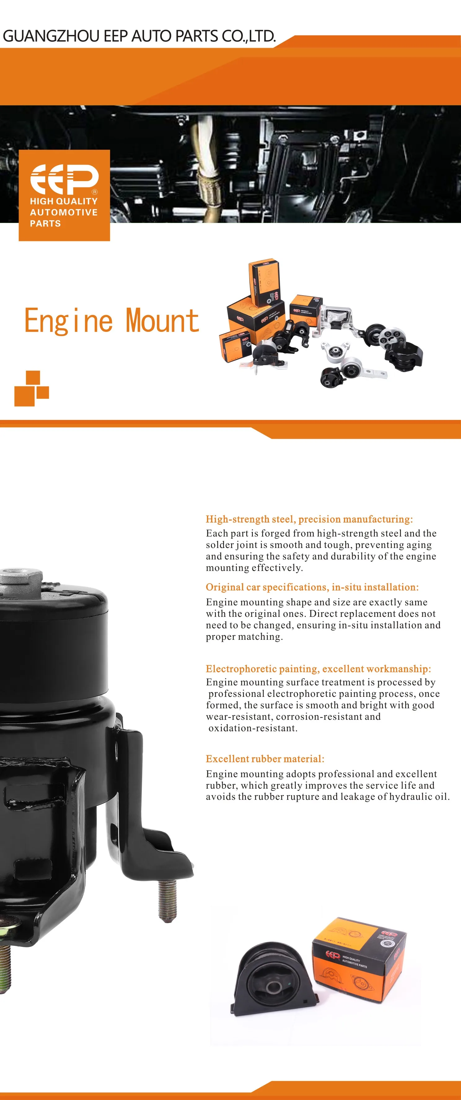 EEP Car Accessories Rubber Engine Mounting Rear Engine Mounting For NISSAN PICK UP PATHFINDER D21 D22 TD27 VG30 11210-35G00