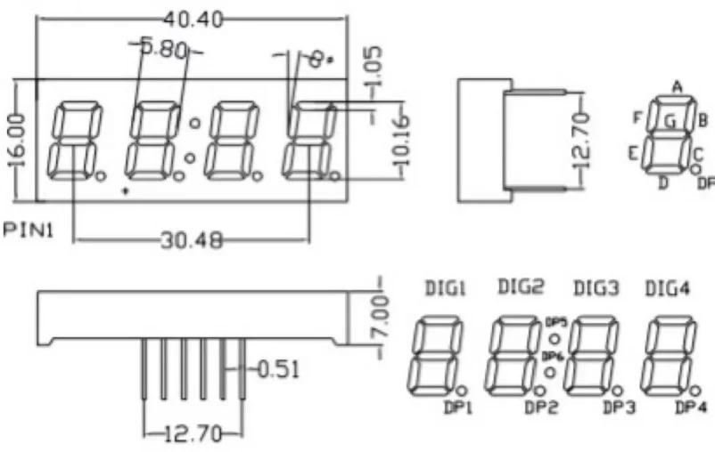7 segment led clock display gps control 7 segment digital clock display 4 digit  led display super bright