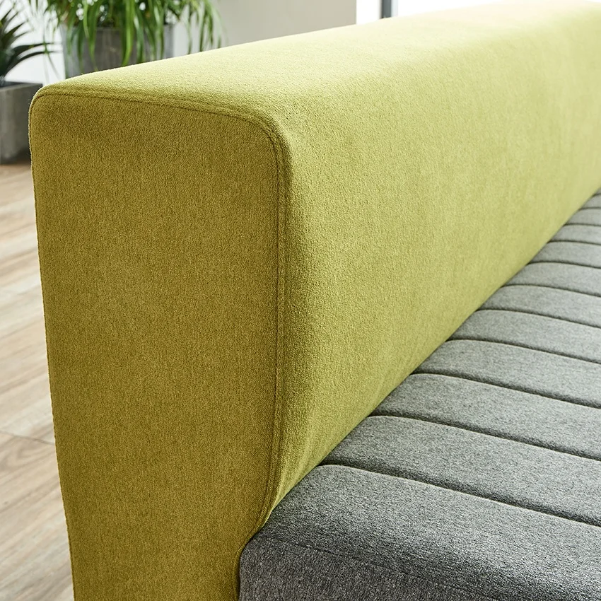 Upholstery Fabric Sectional Office Sofa Sets School Library Casual Seating Sofa