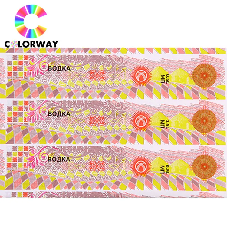 
Customized anti-counterfeiting high quality sticker, security with latent image label ticket 
