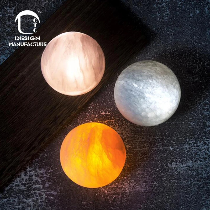 Производитель Низкая цена натуральный ручной работы круглый USB selenite хрустальная лампа ночные светильники для домашнего