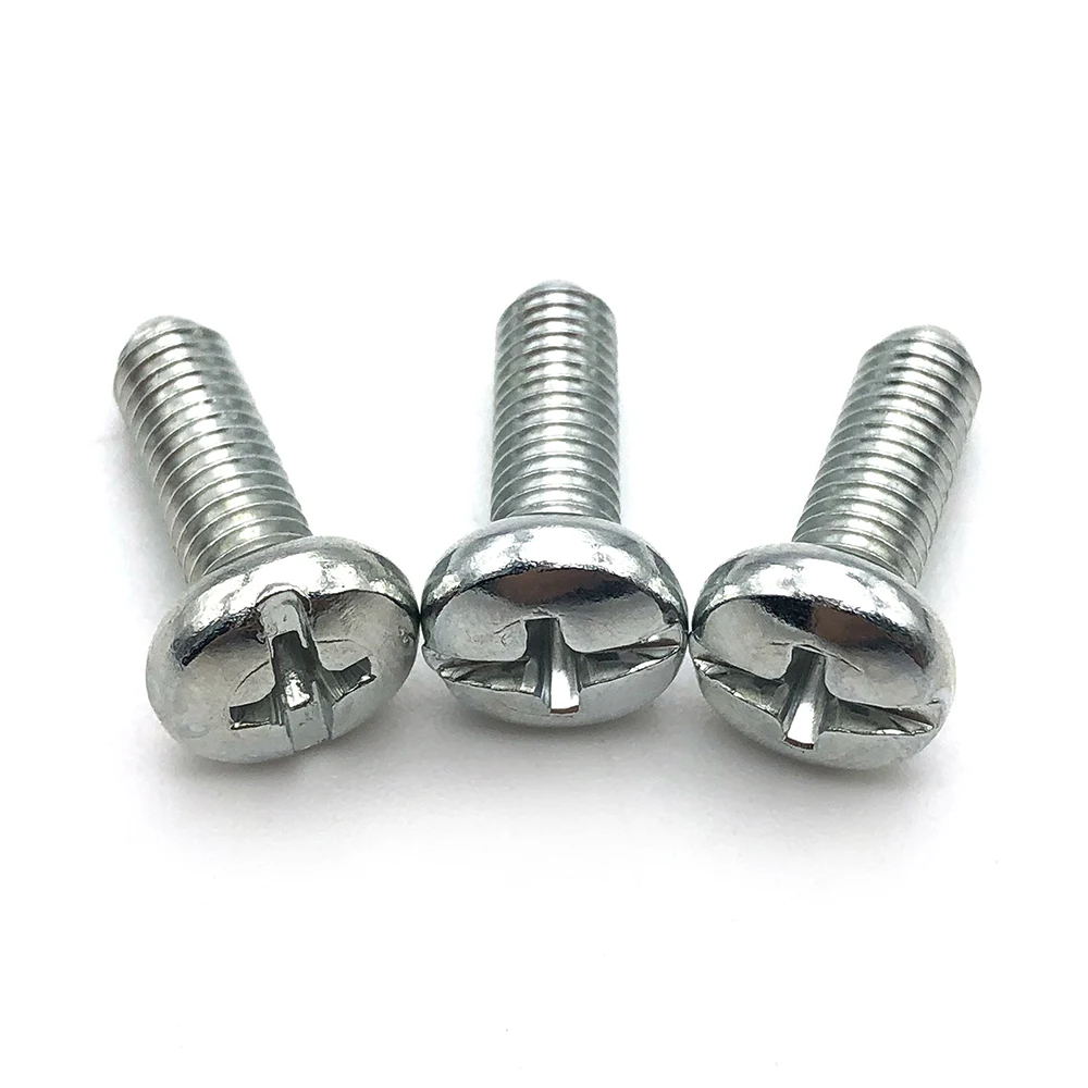 Pan head screw High quality customized 1/4 stainless steel cross pan head screw