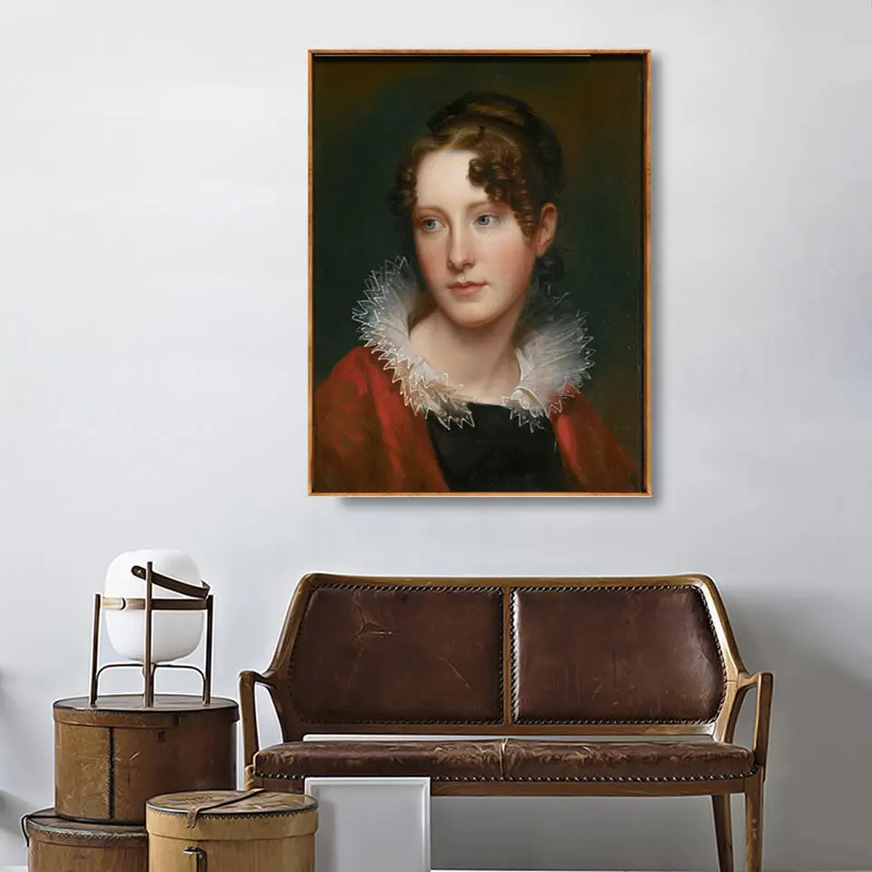 Famous Handmade Pretty Lady Portrait Oil Painting Reproduction on Cotton Canvas