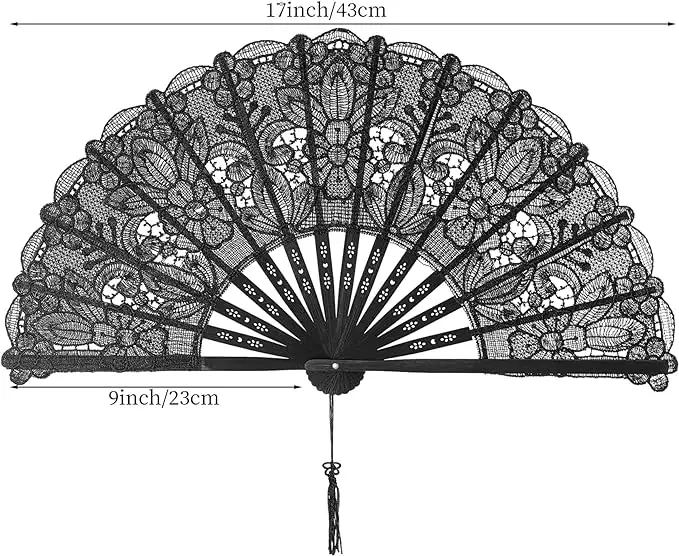 Luxury Fashion Hand Fans Wedding Lace Plastic Ribs Plastic Hand Fans For Sale