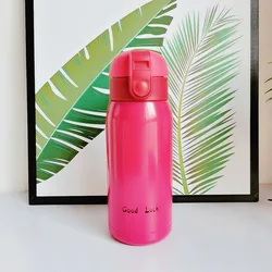 Kids Stainless Steel Straw Thermos Mug Cartoon Leak-proof Vacuum Flask Children Thermal Water Bottle Thermocup