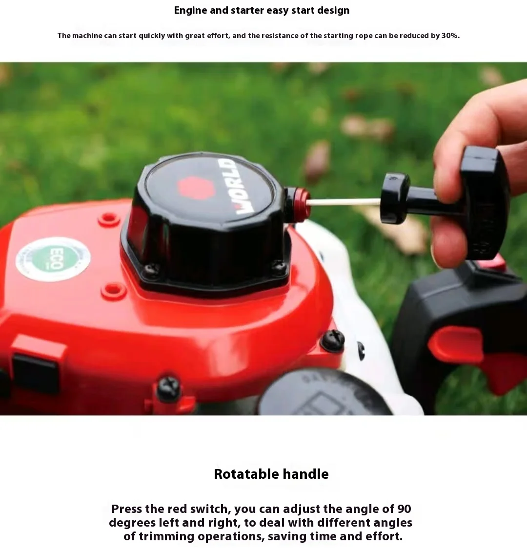 New Hedge Trimmer Gasoline Electric Long Pole Garden Trimming Machine Air Cooled Single Cylinder Hedge Trimmer