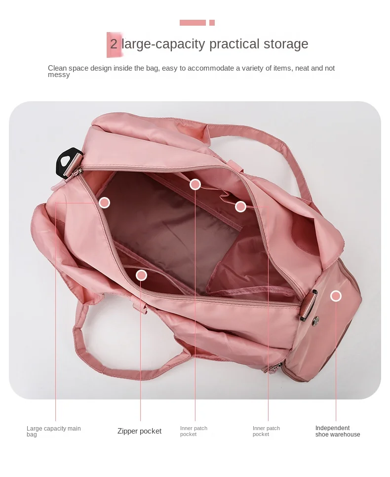 Custom Logo 20-Piece Waterproof Oxford Cloth Yoga Bag Fashionable Multi-Function Portable Gym Sport Carry Summer Weekender